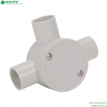 PVC Junction box with 3 ways entries 20~25mm