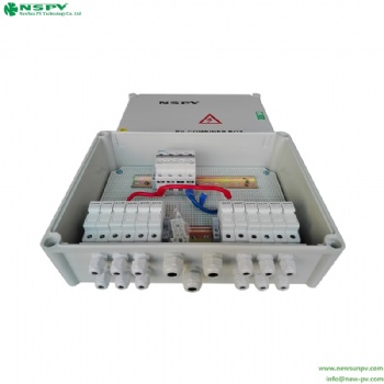 Iterative dc combiner box for solar PV combiner box array junction box