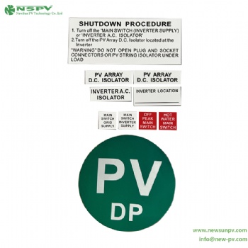 Solar warning labels solar pv warning stickers photovoltaic warning labels