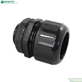 Solar plain screwed adaptor 25mm cable gland connector